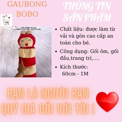 Gối ôm - gấu bông con sâu khổng lồ, hàng cao cấp vải siêu mịn gấu bông dễ thương gaubongbobo