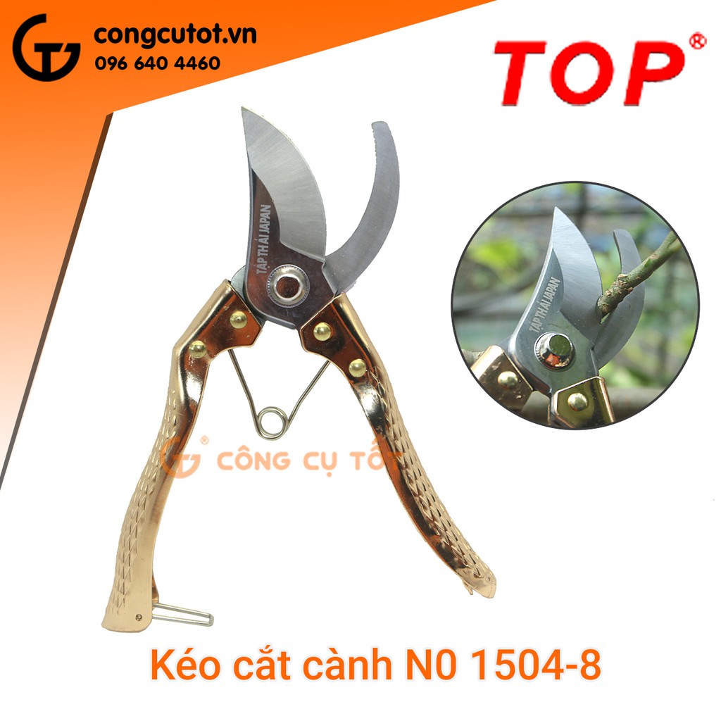 Kéo cắt cành cán đồng 200mm TOP 1504-8