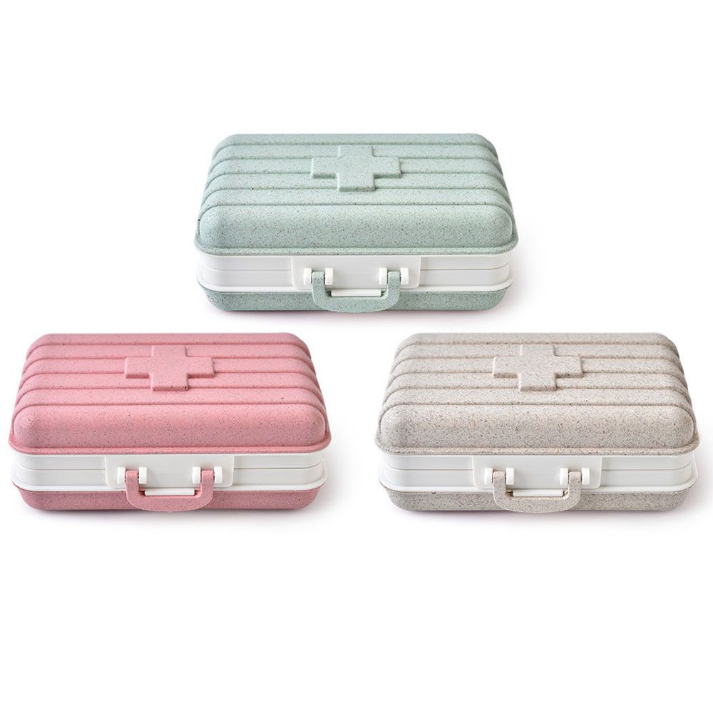 Hộp Đựng Thuốc Mini Hình Vali Bằng Nhựa Tiện Dụng Mang Theo Du Lịch