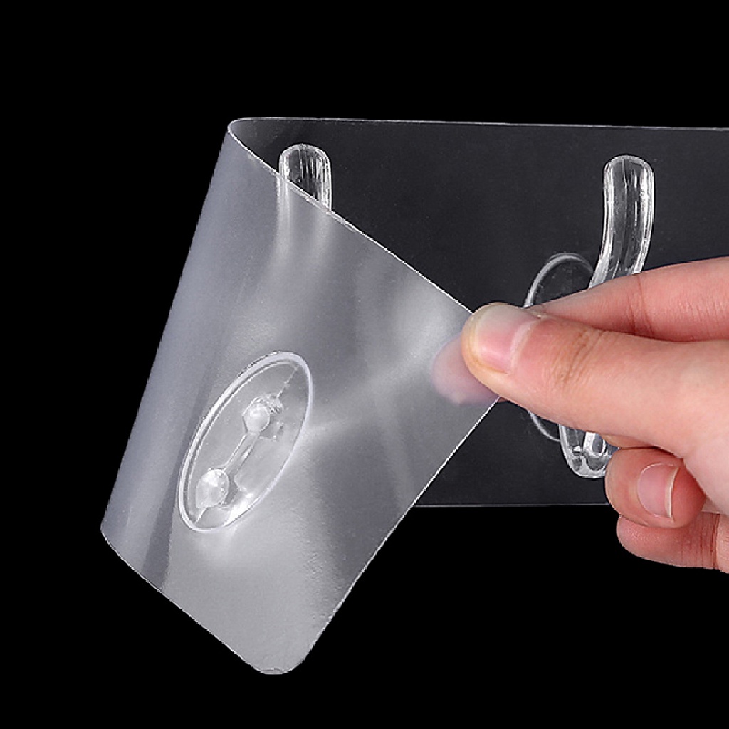 Móc Treo Đồ Gắn Tường Trong Suốt Không Cần Khoan