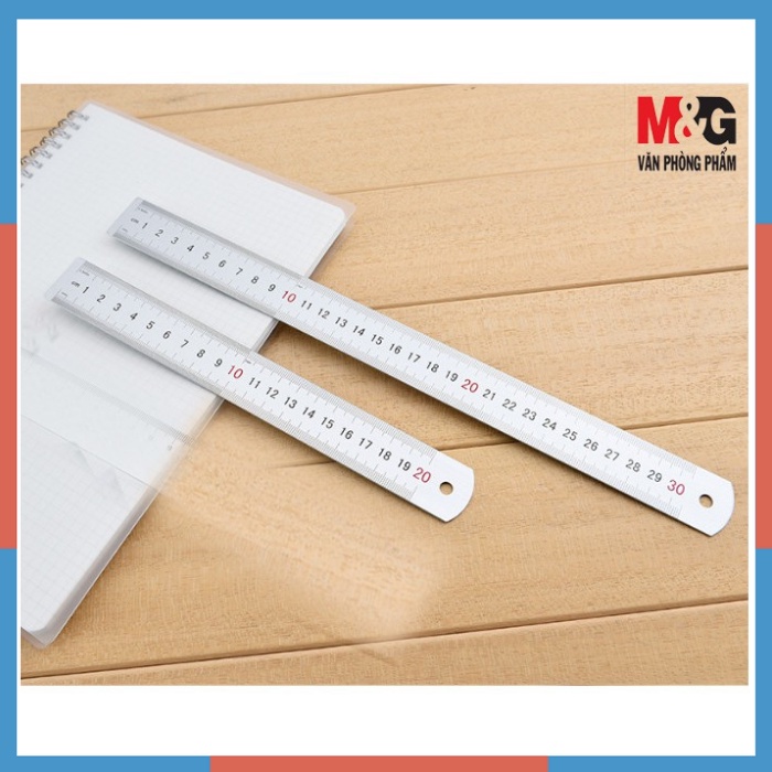 Thước kẻ hợp kim nhôm - Thước kĩ thuật, góc bo tròn 20/30cm, MG - ARLN0483/0484