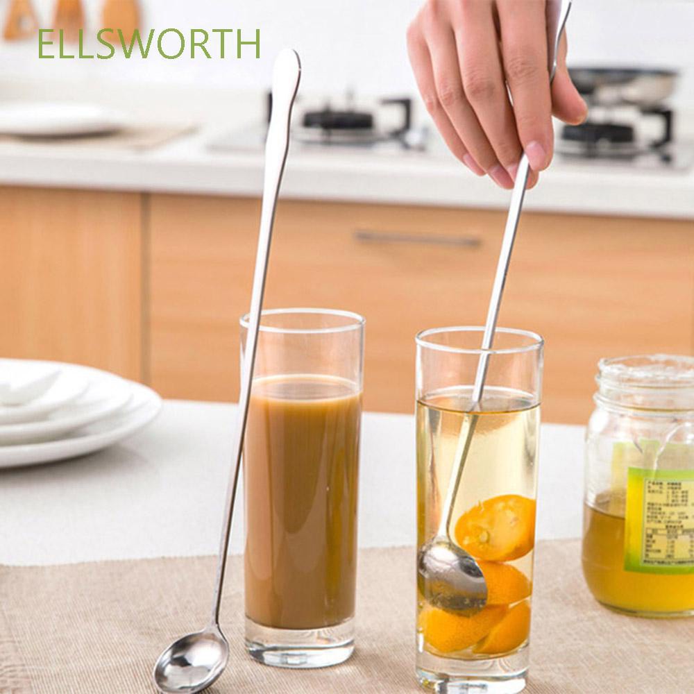 Muỗng Cà Phê Bằng Thép Không Gỉ Cán Dài Nhiều Màu Sắc