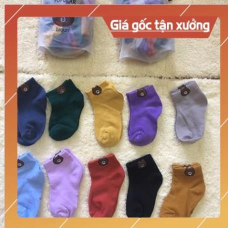 [HOT] Tất Gấu Cho Bé  Tất Trẻ Em Cổ Thấp - Tất Thu Đông Bé 1=>12 Tuổi  [Nhím Shop]