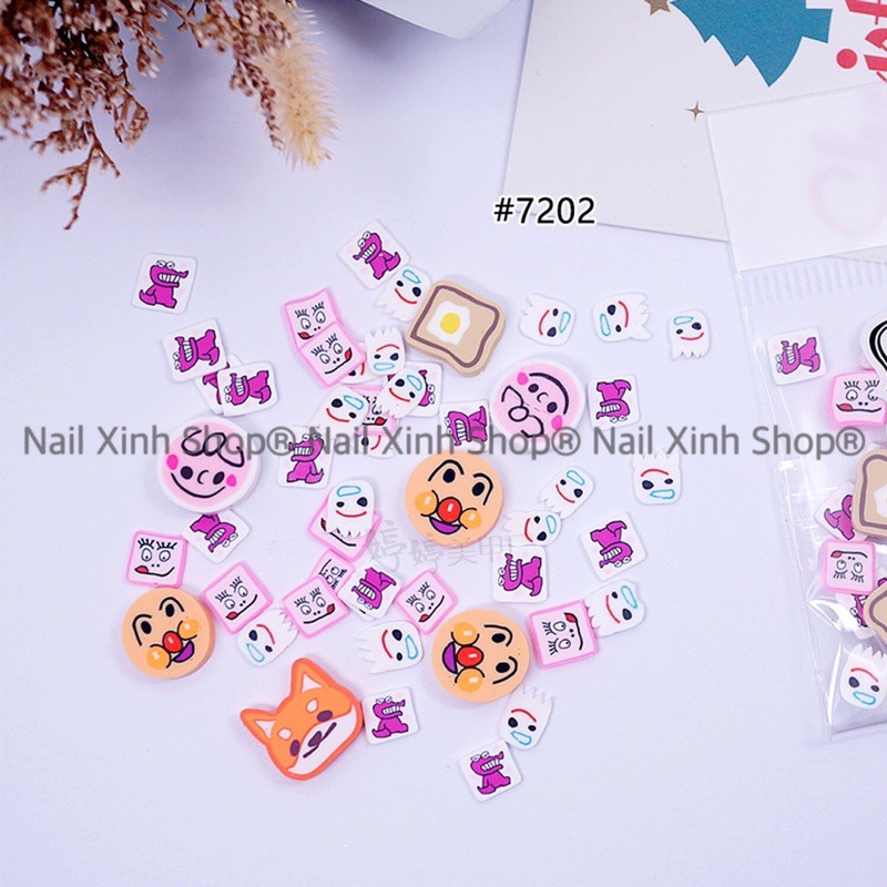 Túi mix đá nail,hoa,châu hạt,charm... phong cách Nhật, phụ kiên nail cao cấp, phụ kiện nail hot 2021