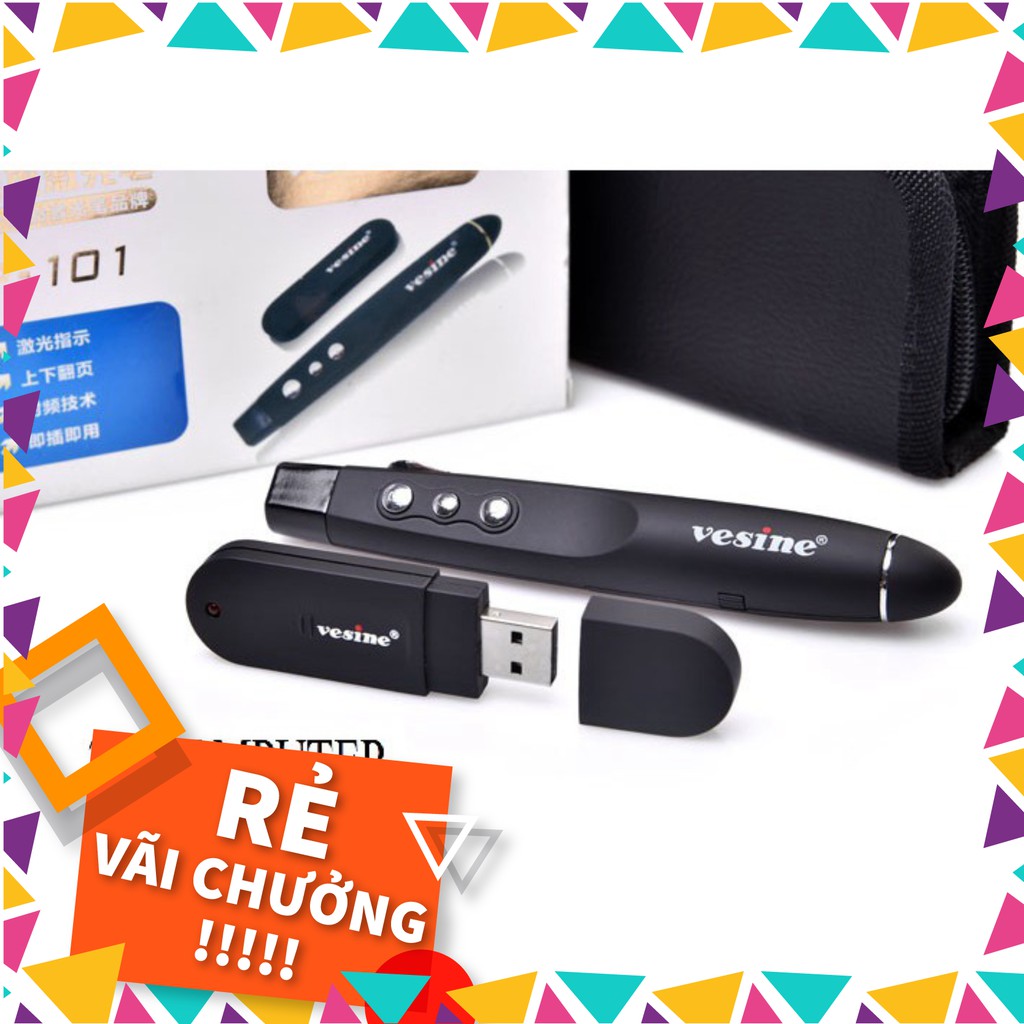 [BLcomputer] Bút trình chiếu Vesine VP-101 Tặng túi da đựng bút bảo vệ bút