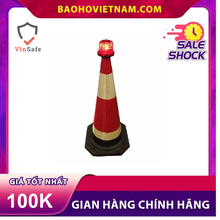 Đèn cảnh báo dùng pin tiểu cắm cọc đa năng