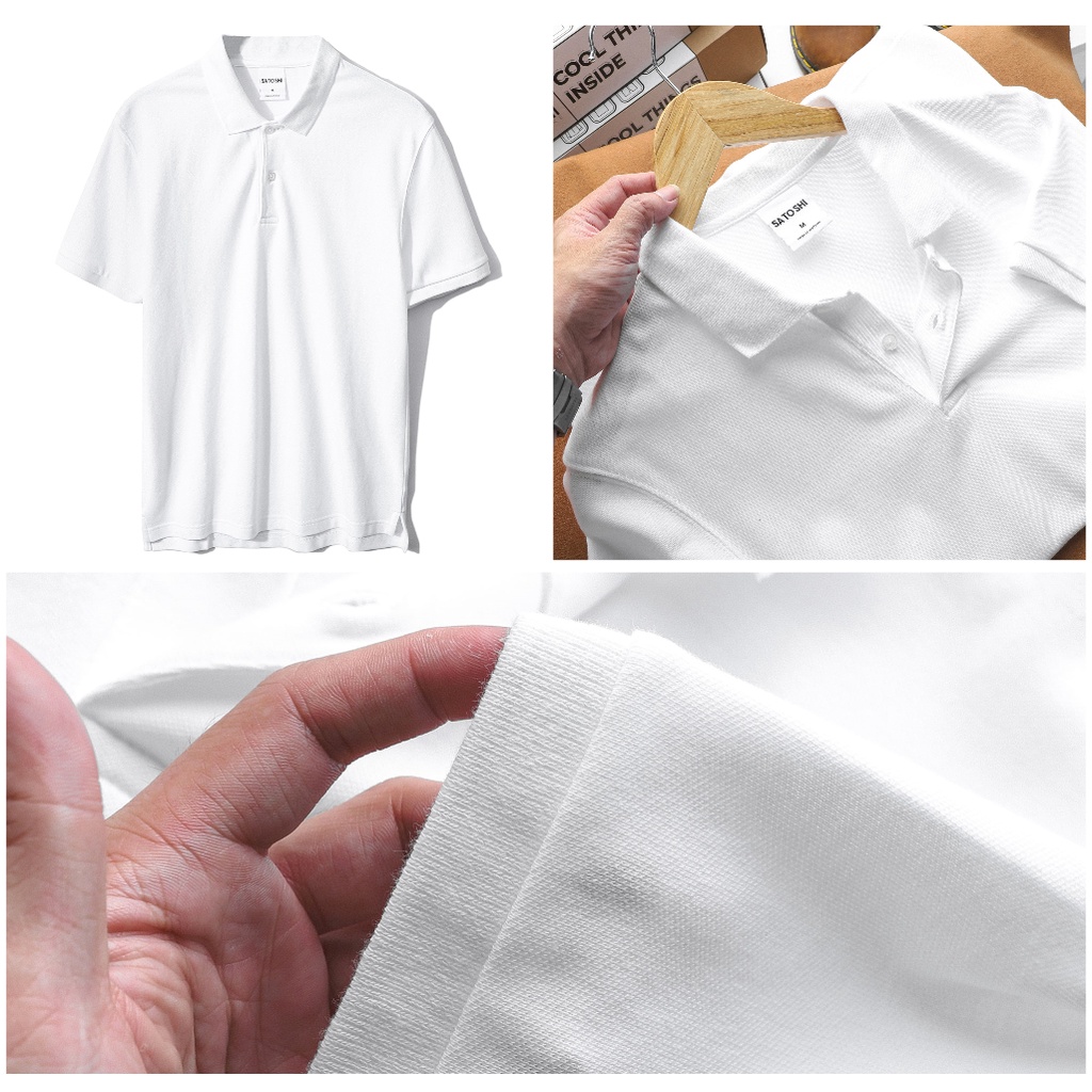 [Mã LTP50 giảm 50000 đơn 150000] Áo polo nam SATOSHI SAPL55 7màu basic chất Diamond pique | Hẻm Store | BigBuy360 - bigbuy360.vn
