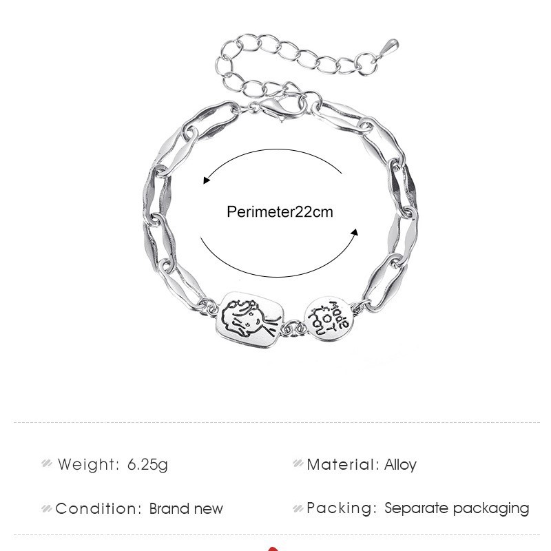 Vòng tay phối mặt phụ kiện phong cách thời trang hip hop