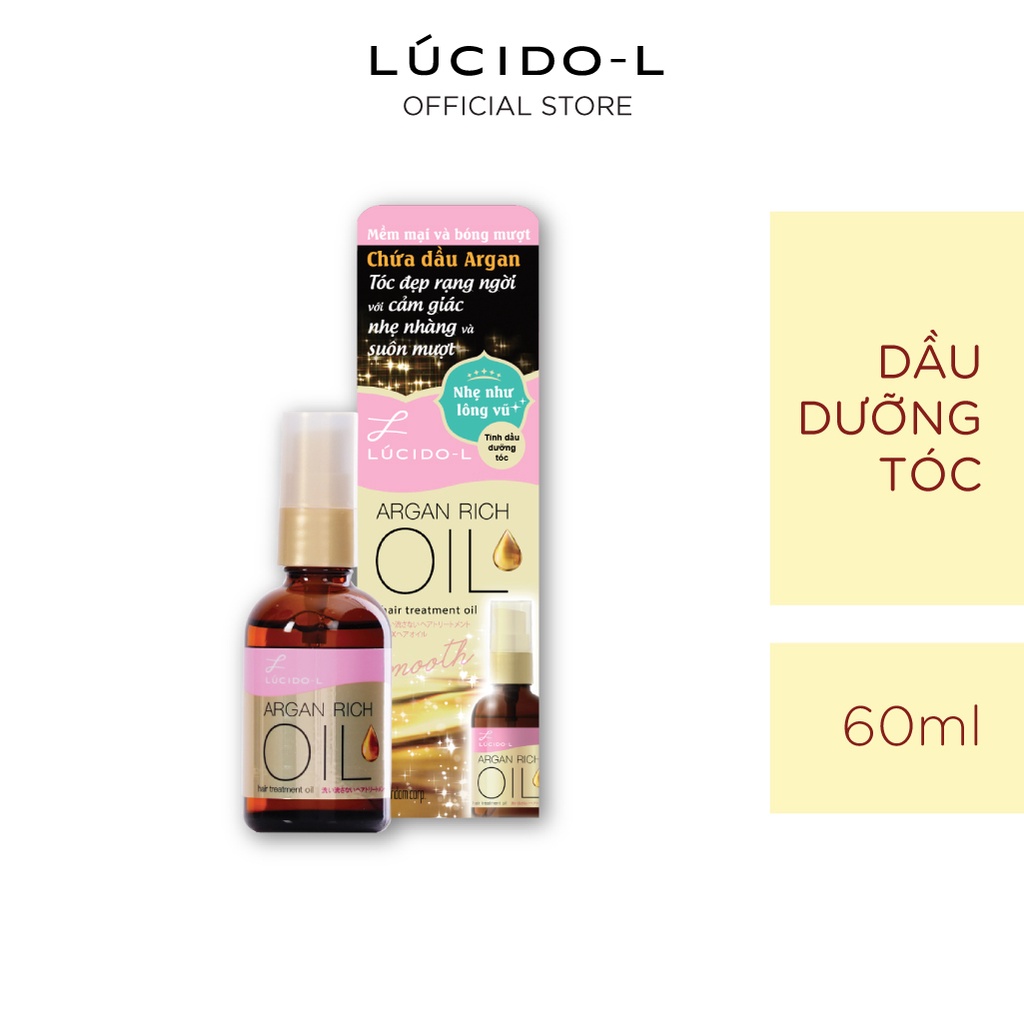 Tinh Dầu Dưỡng Tóc Bồng Bềnh Bóng Mượt LÚCIDO-L Hair Treatment Oil 60ml