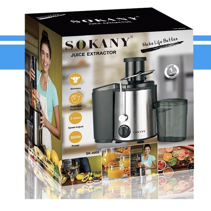 Máy ép chậm Sokany SK4000 tiện lợi 2 tốc độ mạnh mẽ