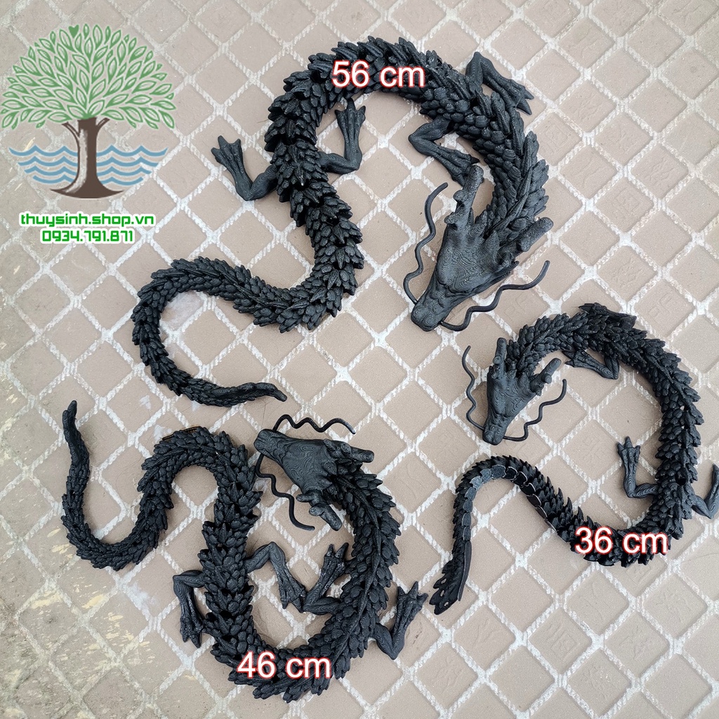 Mô Hình Rồng cử động khớp linh động in công nghệ 3D trang trí nhà cửa, bàn trà, hồ thủy sinh, tiểu cảnh