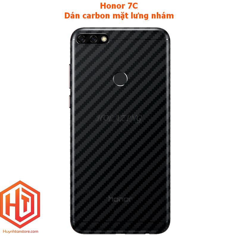 Miếng dán decal carbon mặt sau Huawei Honor 7C  nhám mặt lưng