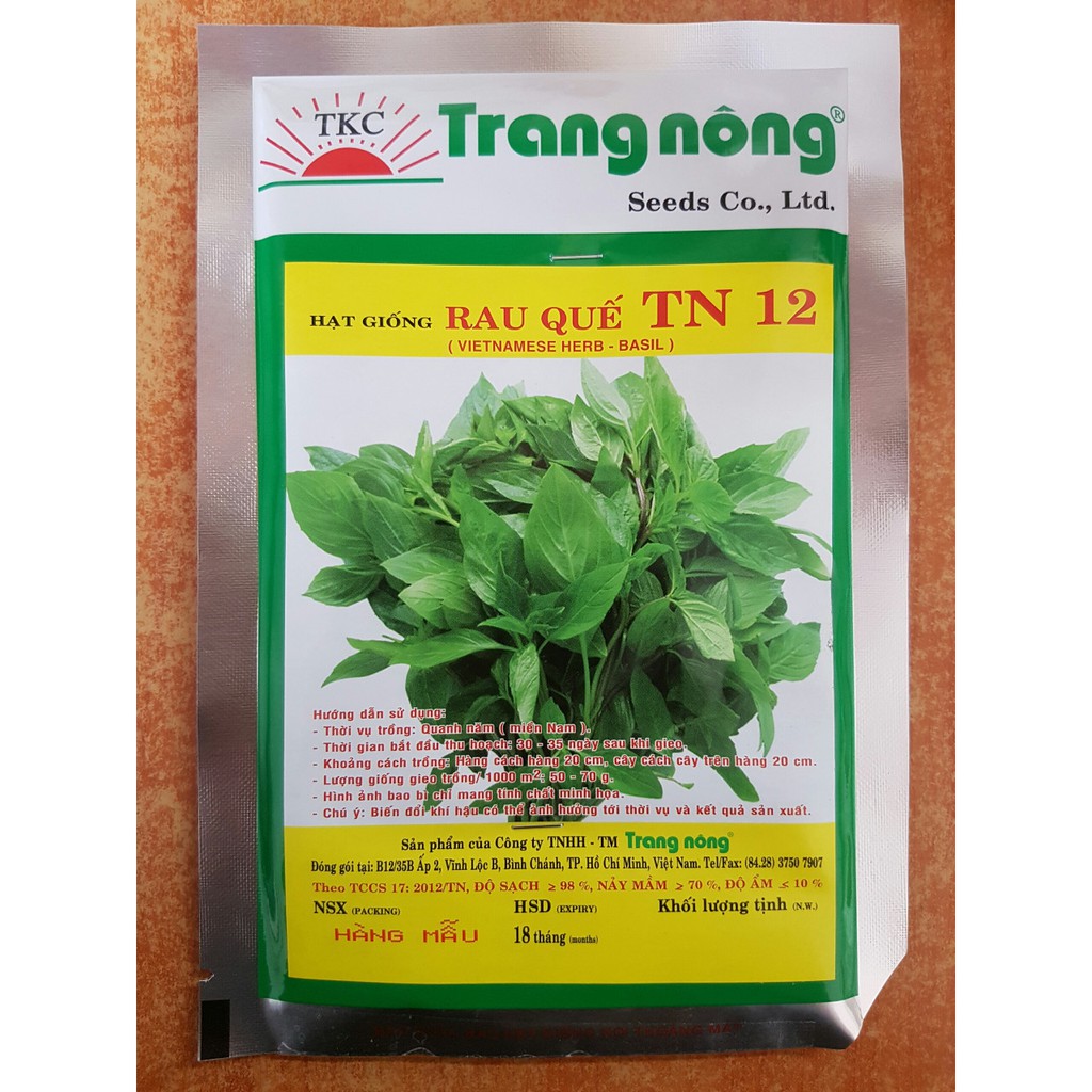 Hạt Giống Rau Quế 10 Gram