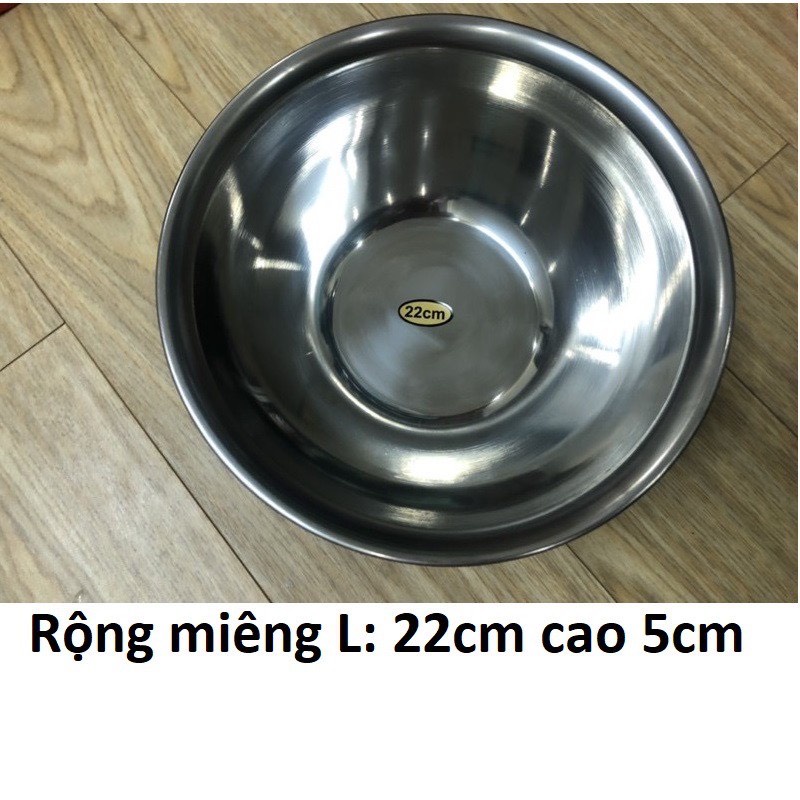 Bát inox chó mèo loại rộng miệng (đế nhỏ hơn miệng bát) 3 size chống gỉ