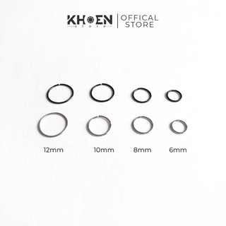 (1 Chiếc) Khuyên tai Tròn mỏng đeo vị trí helix, tragus, mũi, môi thép không gỉ