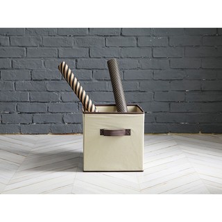 Hộp vải đựng đồ đa năng - Biege viền nâu - HV6010