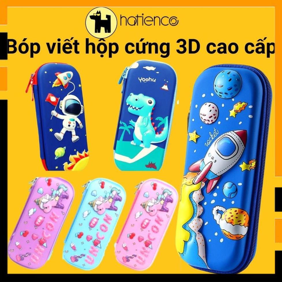 Bóp viết, hộp bút nhựa Eva 3D cao cấp, dạng hộp cứng chống sốc, chống nước mẫu cho bé trai và bé gái