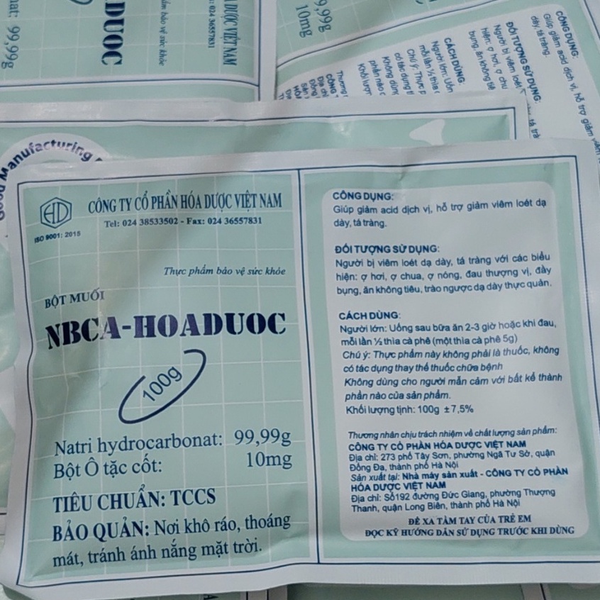 Bột Muối Dạ Dày NBCA-HOADUOC - Bột Muối Dạ Dày Giúp Giảm Viêm Loét Dạ Dày, Tá Tràng Gói 100G