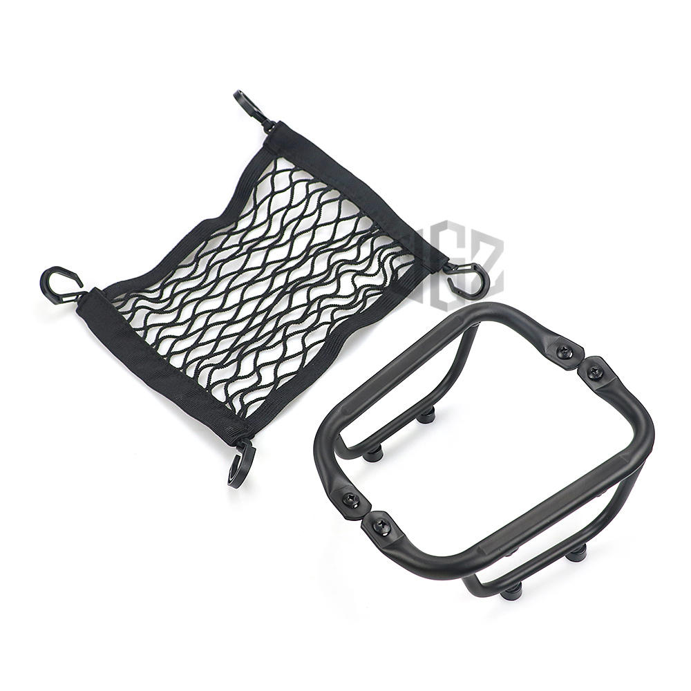 Baga sàn Free Net Pocket Motorcycle Aluminum Luggage Rack Footboard Package Holder Bracket with Net Bag Motorbike Battery Rack  for Piaggio Vespa Sprint Primavera 125 150 2013 -2017 2018 2019 2020 2021