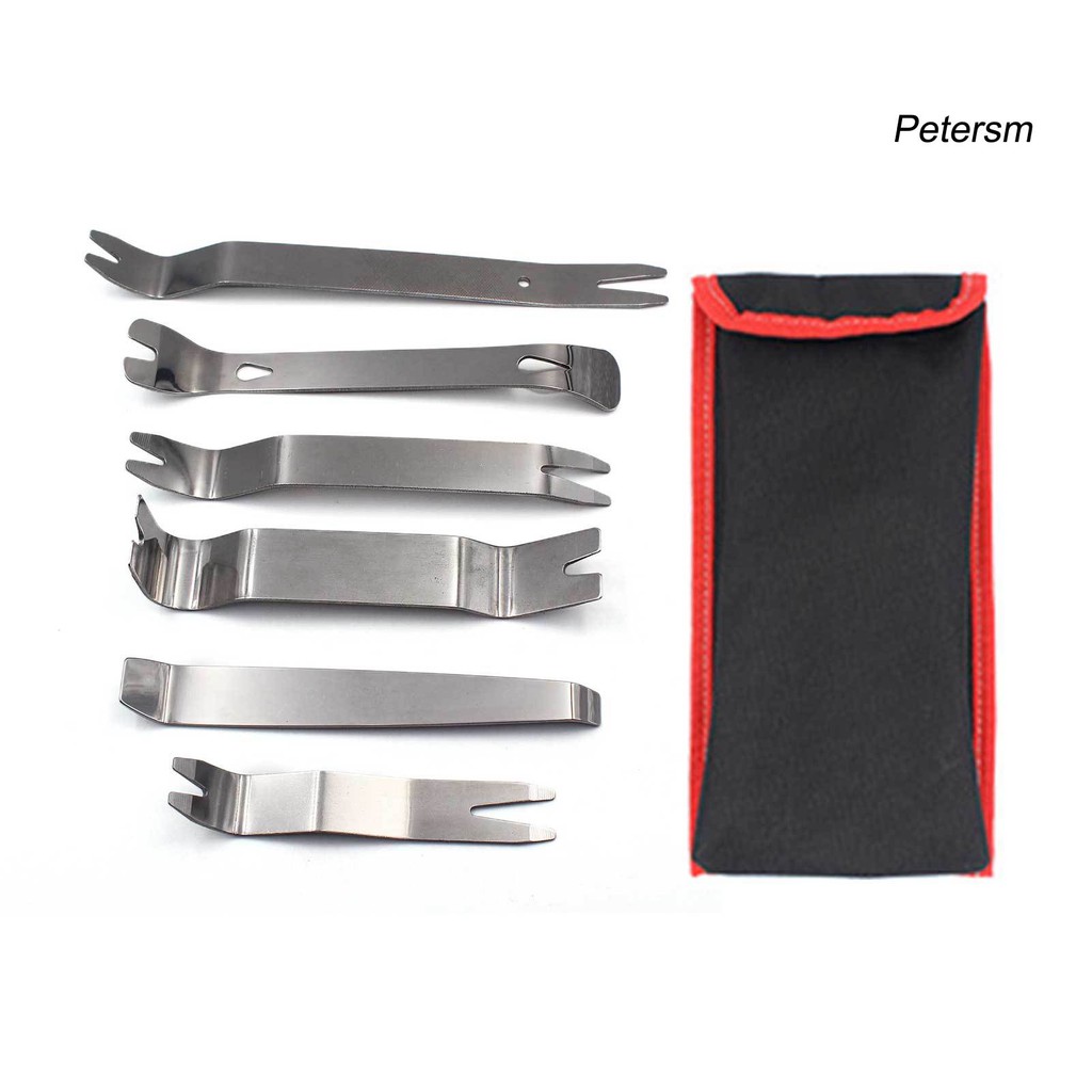 Set 6 Dụng Cụ Tháo Lắp Âm Thanh Bằng Thép Không Gỉ S19 * 6 Chuyên Dụng Cho Xe Hơi