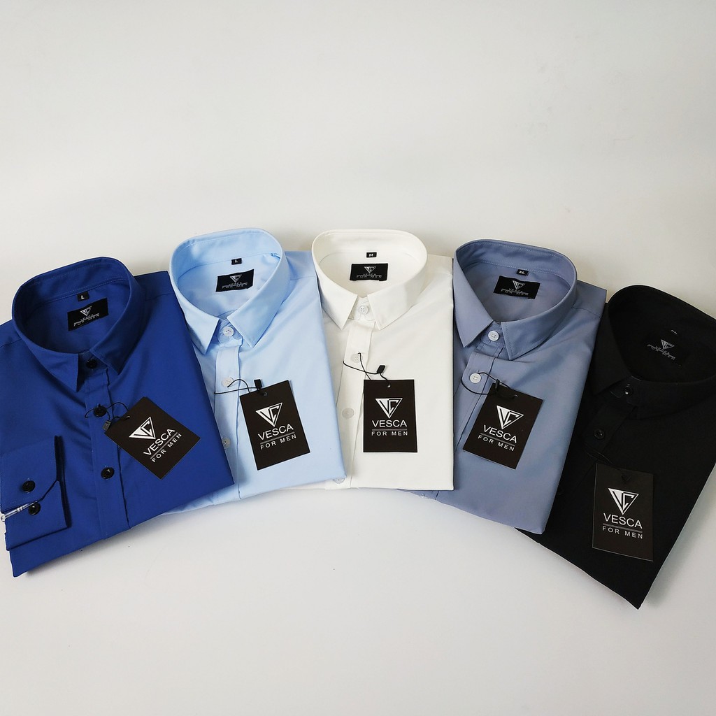 Áo sơ mi đen nam dài tay cao cấp Hamino chất vải lụa co giãn nhẹ ôm dáng thời trang Hàn Quốc A1 | BigBuy360 - bigbuy360.vn