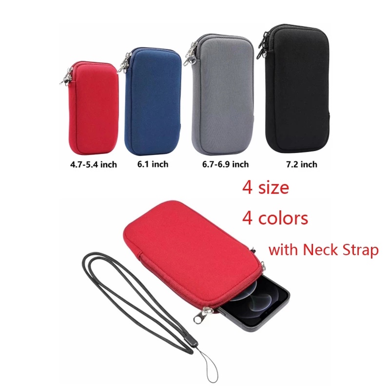 Túi Đựng Điện Thoại Chống Sốc Chống Thấm Nước 4.7-7.2 inch Có Dây Đeo Vai Cho iPhone Samsung Xiaomi