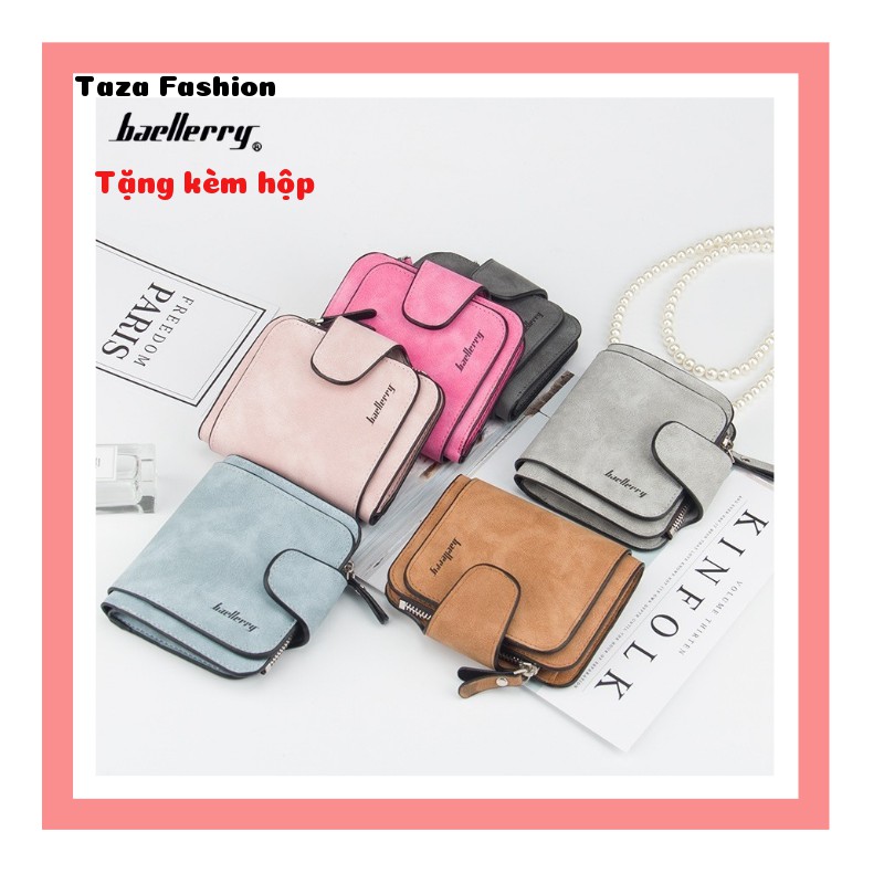 BÓP NỮ VÍ NỮ MINI CẦM TAY CAO CẤP HAI LỚP CÓ KHÓA GÀI TẶNG KÈM HỘP