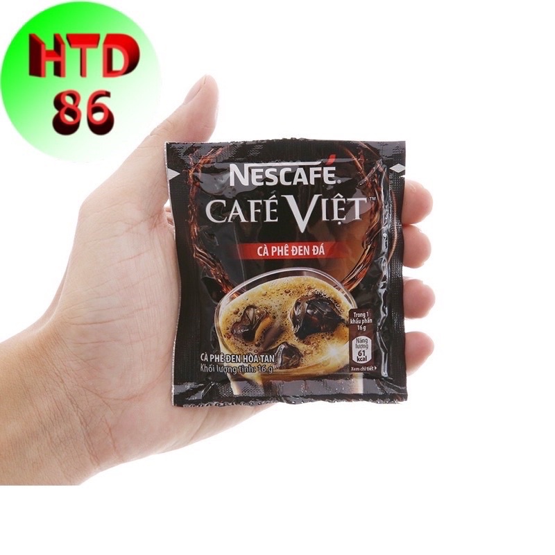 nescafe cà phê đen hoà tan Arabica và robusta (12 gói*16g)