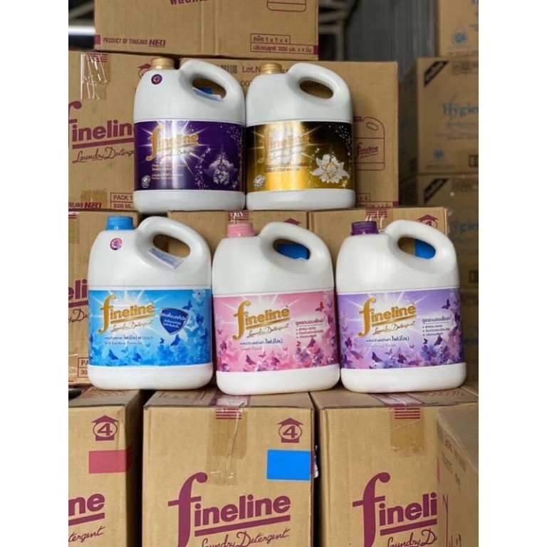 2 can nước giặt xả Fineline đậm đặc 3 lít chính hãng thái lan .