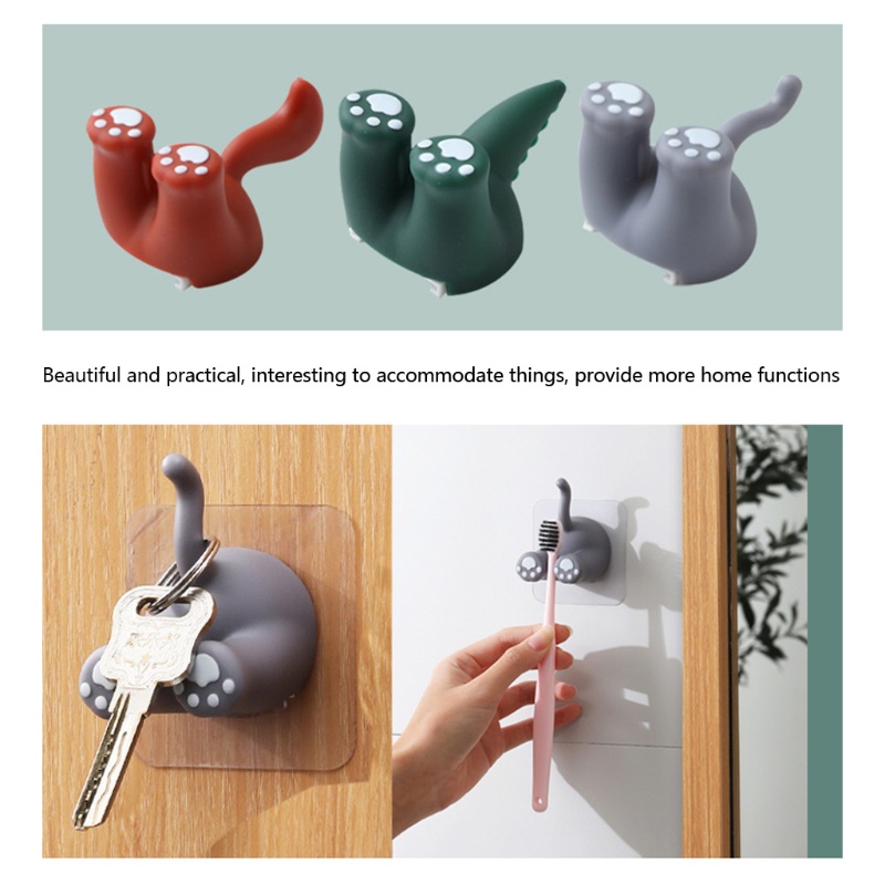 Móc Treo Bàn Chải Đánh Răng Gắn Tường Đa Năng 3 Màu Tùy Chọn