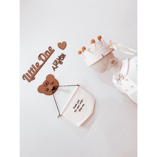 Vương miện cao cấp thêu tên riêng cho bé ♡수제 왕관. phong cách Hàn Quốc