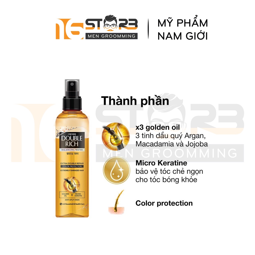 Nước Xịt Dưỡng Tóc Khô Sơ &amp; Hư Tổn Double Rich 250ml