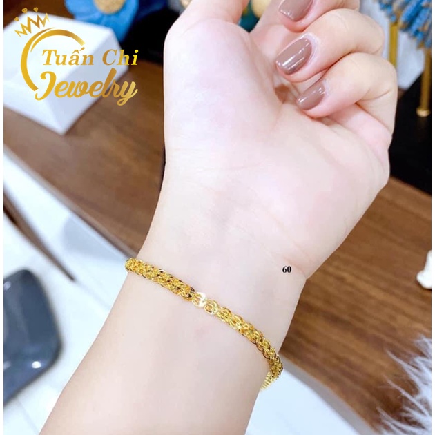 ♥️SIÊU HOT♥️ Lắc Tay Nữ Bạc Xi Vàng Cao Cấp, Kiểu Dáng Dây Mềm Thanh Lịch, Trẻ Trung