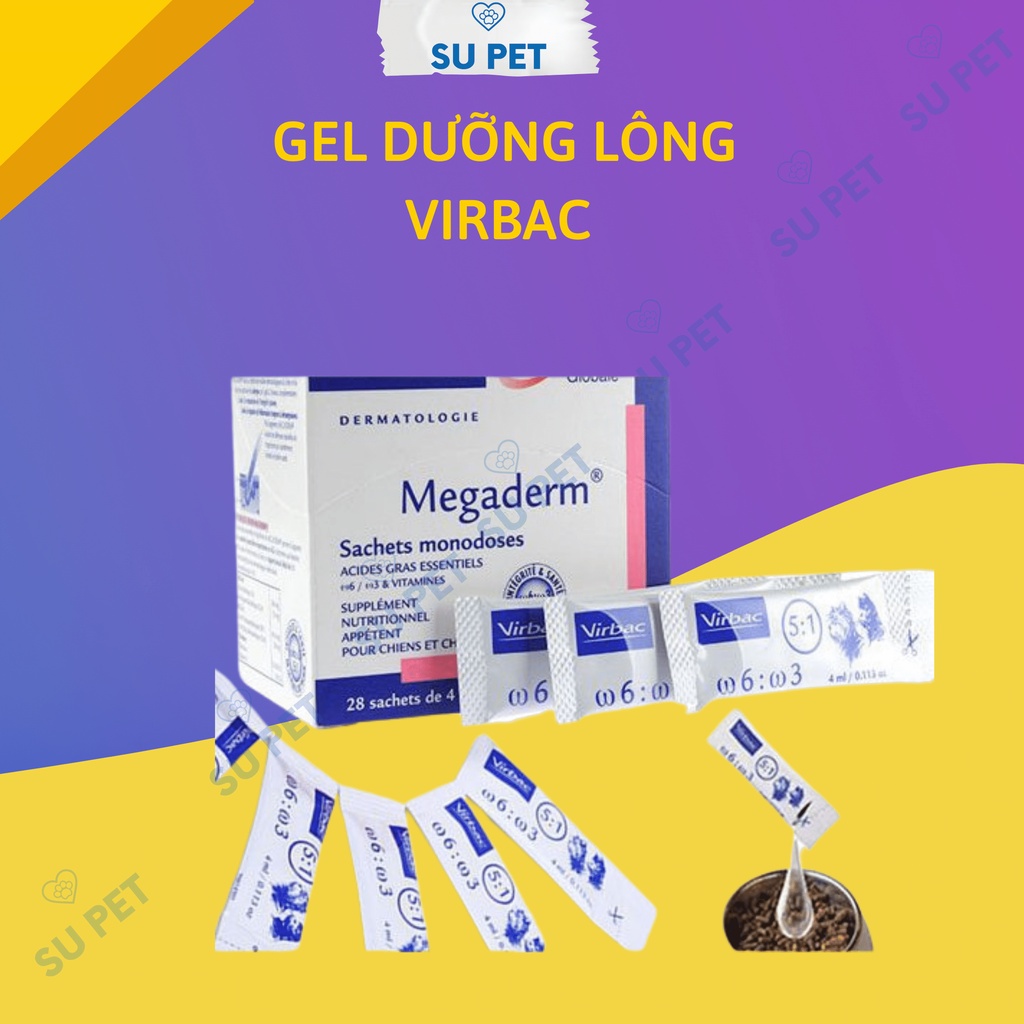 Gel dinh dưỡng dưỡng lông giúp mượt lông và chống rụng lông cho thú cưng - Virbac