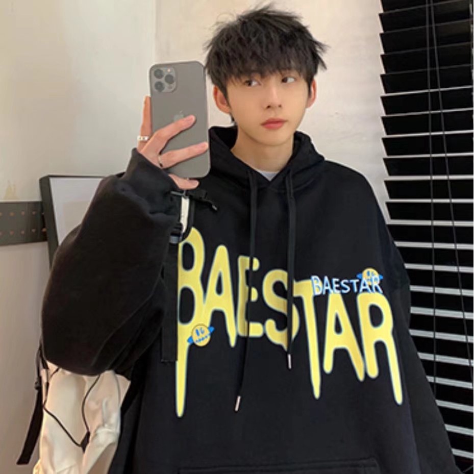 Áo hoodie dáng rộng vải nỉ chất đẹp mũ 2 lớp không xù lông hàng Quảng Châu cho nam nữ