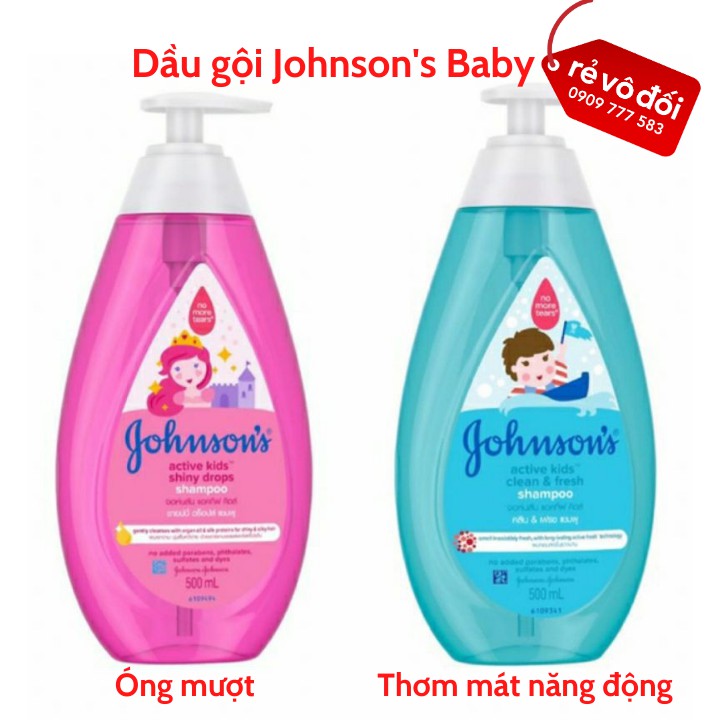 Dầu gội Johnson's Baby Óng mượt cho bé gái/ Thơm mát năng động cho bé trai - Hàng công ty