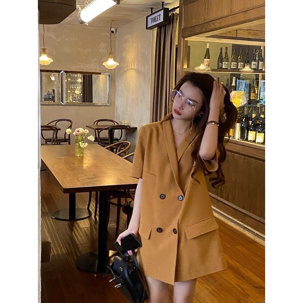 [Siêu Hot] Áo Vest Nữ Nâu Dáng Dài Phong Cách Hàn Quốc Có Ảnh Thật Kèm Video | BigBuy360 - bigbuy360.vn