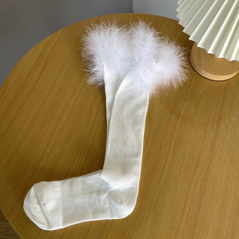 XIXI Tất Cao Tới Gối Phối Lông Dễ Thương Dành Cho Nữ