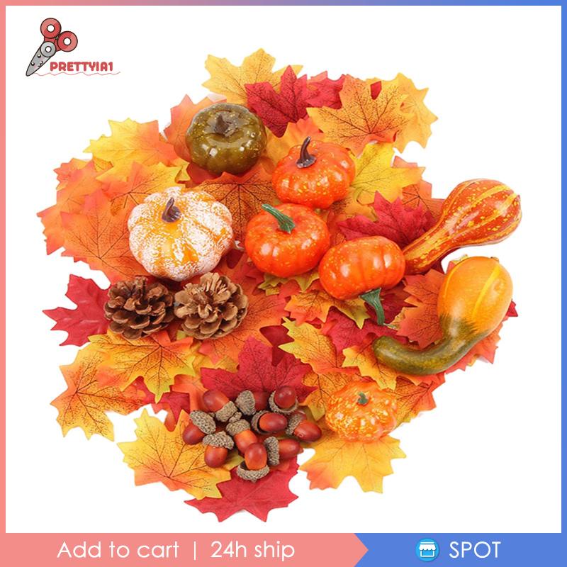 Bí Ngô Nhân Tạo Bằng Xốp Trang Trí Halloween / Giáng Sinh / Giáng Sinh [Prettyia1]