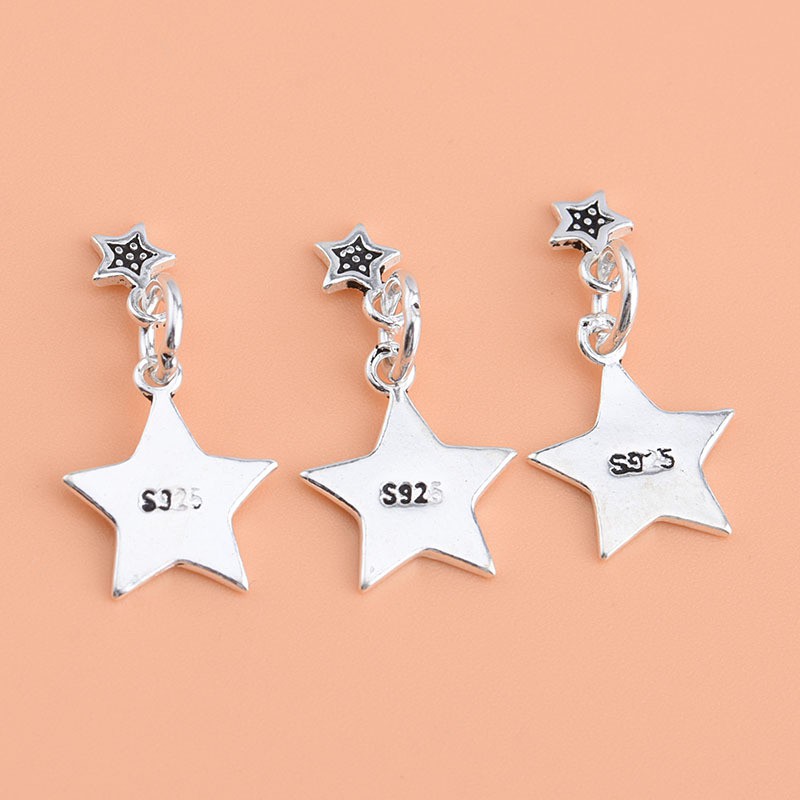 Charm bạc móc treo hai ngôi sao lớn nhỏ - Charm Bạc 925 - Mã CA266 CB540