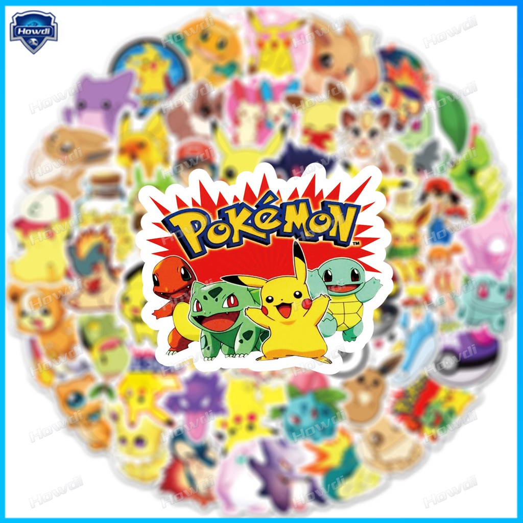 Miếng Dán Hình Pikachu Chống Thấm Nước Trang Trí Mũ Bảo Hiểm Xe Mô Tô