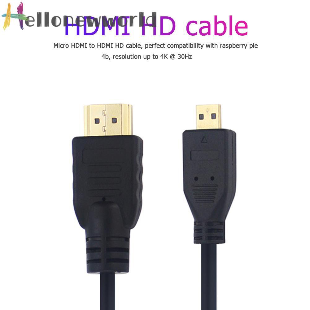 Cáp Chuyển Đổi 1.5m Micro Hdmi-Compatible Sang Hdmi-Compatible Cable 4k Hd Cho Raspberry Pi 4b