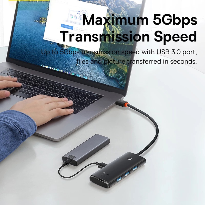 Bộ Chia Cổng USB 3.0 4 Trong 1 Baseus Cho MacBook Pro Air Huawei Mate 30