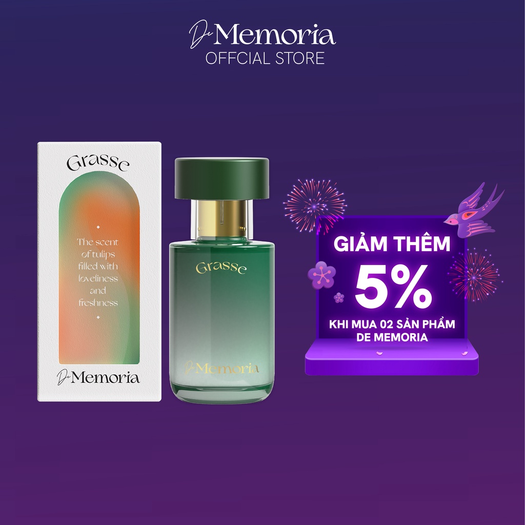 Nước Hoa De Memoria 06 Grasse 30ml Hương Hoa Tulip Tươi Mát, Trẻ trung Đáng yêu