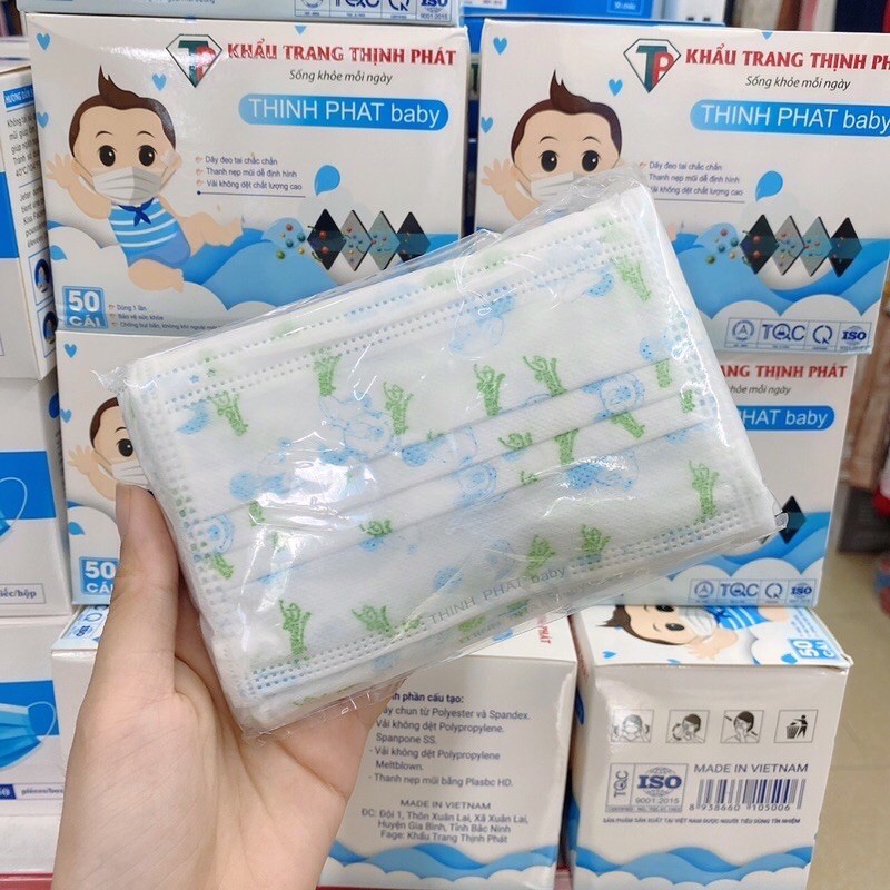 Hộp 50 chiếc khẩu trang Trẻ Em  Kids Face Mask