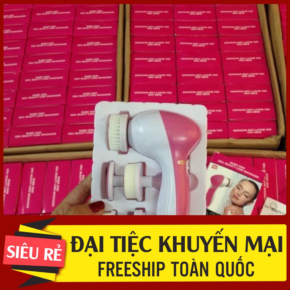 Máy rửa mặt 5 in 1, massage 5in1