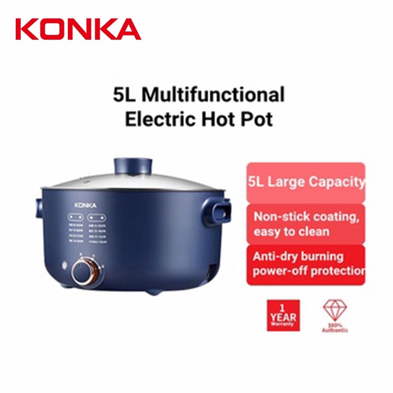 Nồi nấu lẩu KONKA KJD075 dung tích 5L tiện dụng