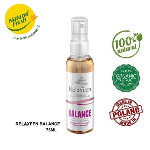 Chai Tinh Dầu Thảo Dược Xịt Phòng, Xe Oto  Relaxeen NaturalFresh 75ml