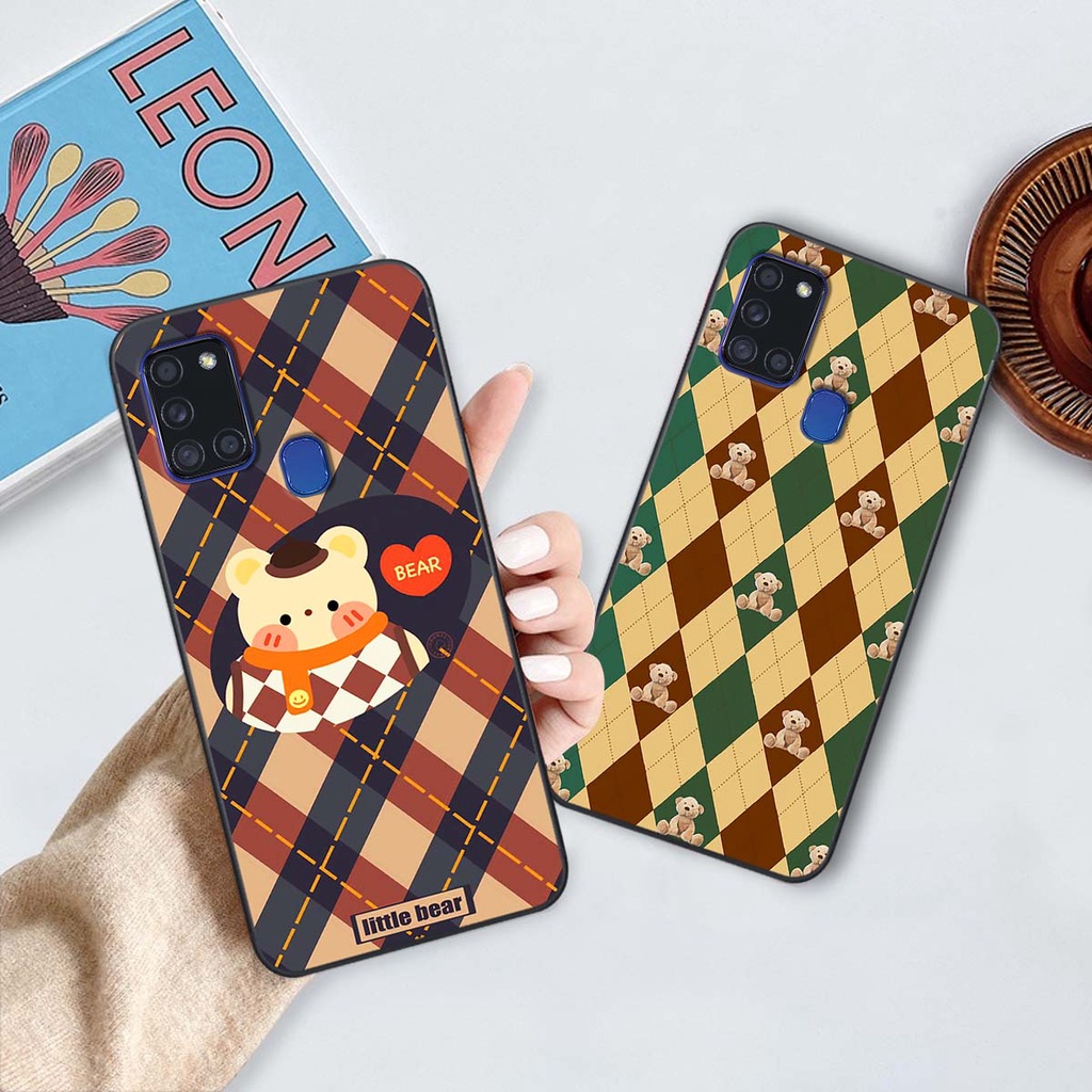 Ốp Samsung A21s họa tiết hoa, gấu thời trang, ốp dẻo bền đẹp