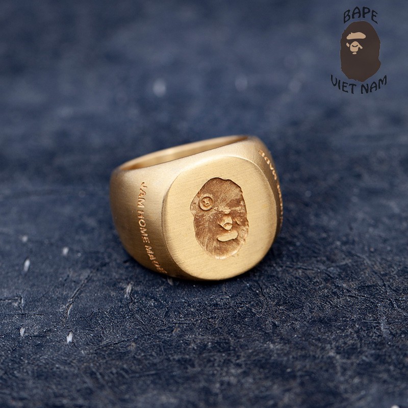 [ODER + FREESHIP] Aape Bape Ring, Nhẫn Bape màu Gold